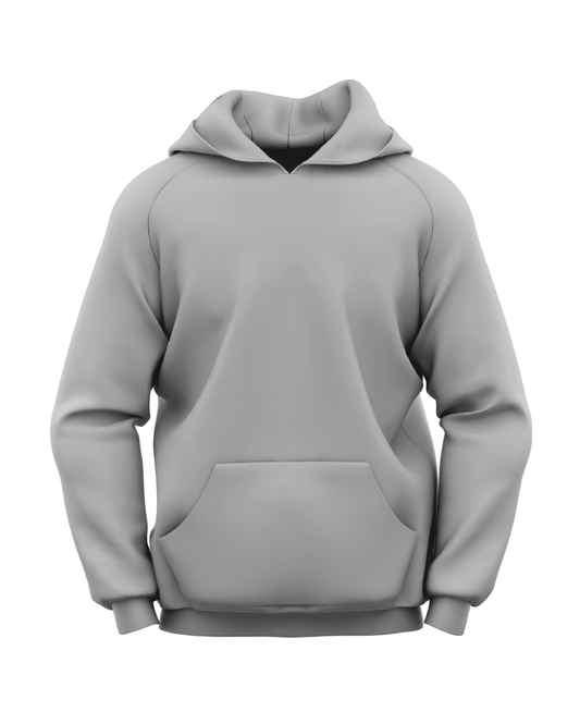 GREY Unisex plain hoodie