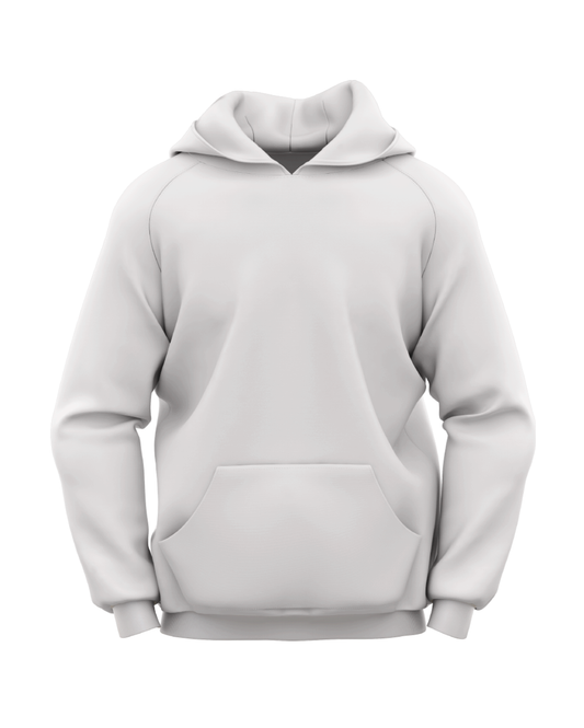 WHITE Unisex plain hoodie